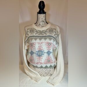 Vintage Currants by Jeri Jo. Hand loomed sweater. Sz L